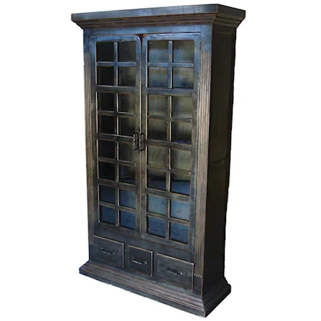 Pistashio Traditional 2-Door 3-Drawer Bookcase